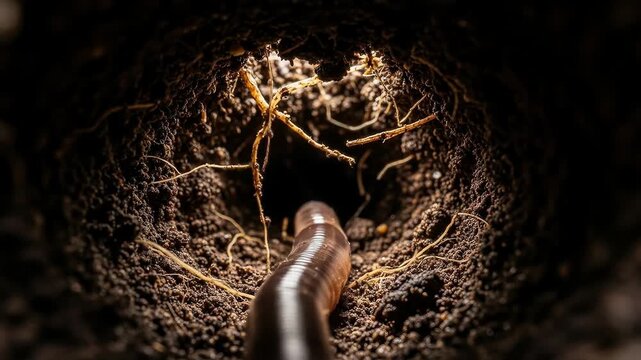 Earthworm's Journey: A Macro Perspective into the Underground World