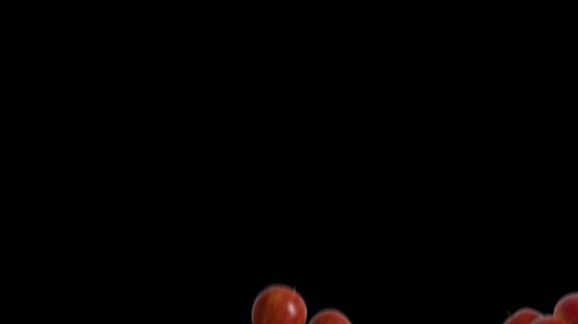 Apple Transition with Alpha on Transparent Background. 3D rendering