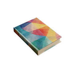 Colorful Abstract Geometric Pattern Notebook on Black Background