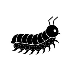 black silhouette of a single robotic caterpillar t