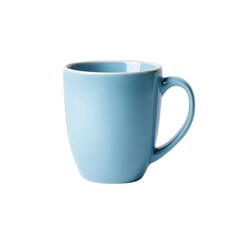 Studio Shot of a Light Blue Ceramic Mug with a Handle