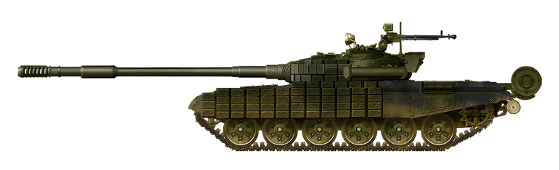 T-72B-130 (The concept of the main battle tank of the USSR based on the T-72B tank, with a 130mm gun) © Tikros