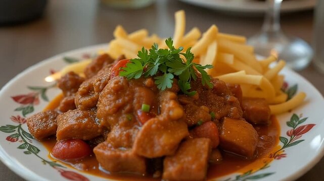  Cuban Mojo Pork served authentically on a plate
