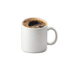 Aromatic Black Coffee in a White Mug