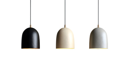 Elegant trio of pendant lights showcasing modern design and minimalist aesthetic