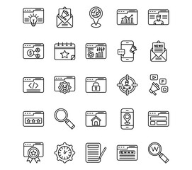Marketing Line Vector Icons