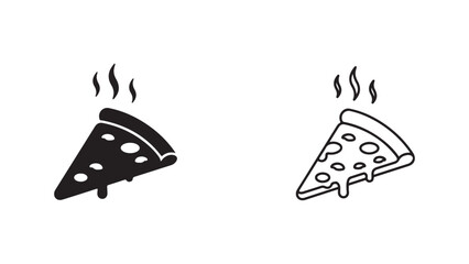Pizza slice icon with transparent background