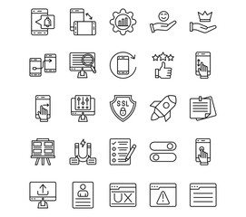 User Experience Line Vector Icons