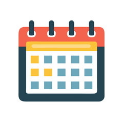 Calendar icon vector graphic for schedule appointment reminder date event and planning organization management
