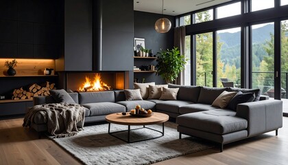 Modern living room interior design