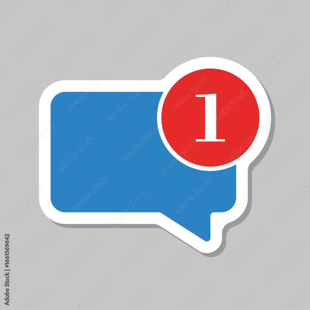 Poster new message sticker icon in flat style. incoming inbox email vector illustration on isolated backgro
