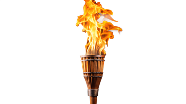 burning match on fire