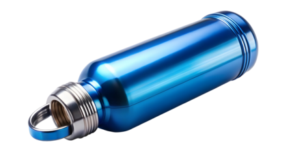 blue flashlight isolated on white