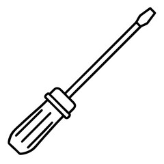 Obraz premium Screwdriver Line Art Coloring Page