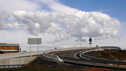 clouds over the road