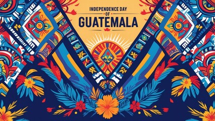 Independence Day celebration design for Guatemala with vibrant motifs  