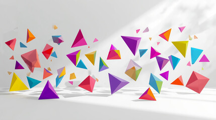 geometric colorful triangles of varying