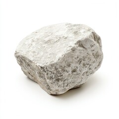 Off-white, rough-textured rock against white background