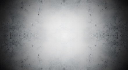 Fototapeta premium Grungy textured background with a bright white spotlight in the center and dark vignette edges