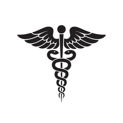 Caduceus medical symbol, vector illustration.