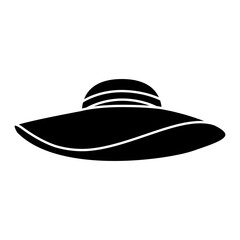 Sun hat vector icon. Hat illustration sign. Summer hat symbol. Summer logo.