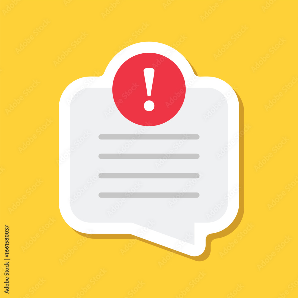 Poster new message sticker icon in flat style. incoming inbox email vector illustration on isolated backgro