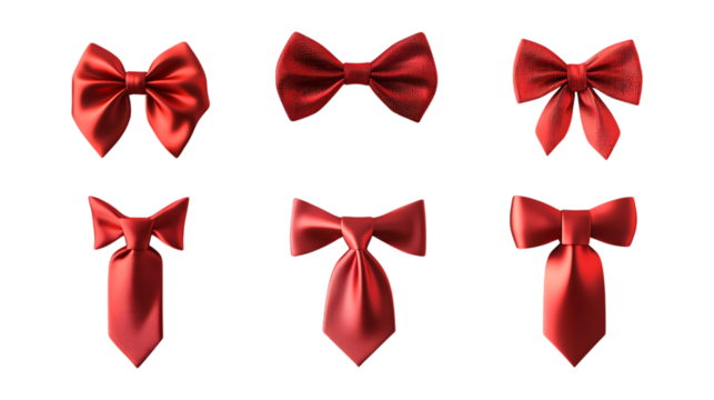 Red Bow Ties and Bows A Collection of Elegant Designs