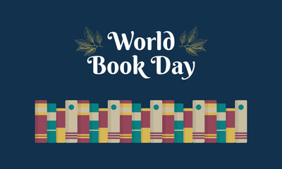 World Book Day with Books and Reading Concept