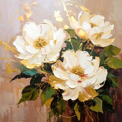 Floral still life painting