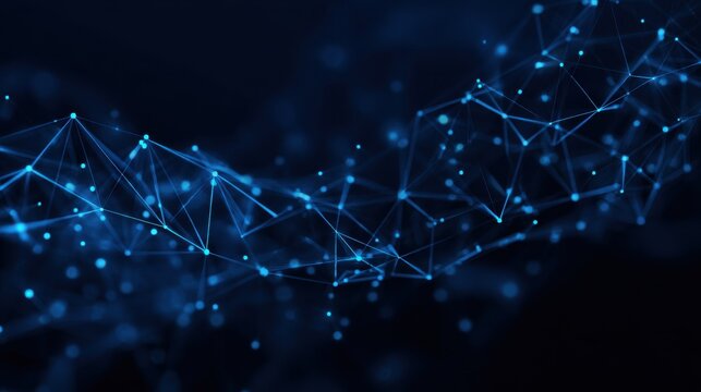 glowing blue network connections abstract
