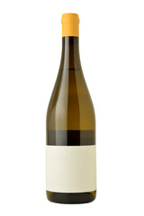 White Background Wine Bottle with Creative Label Artwork