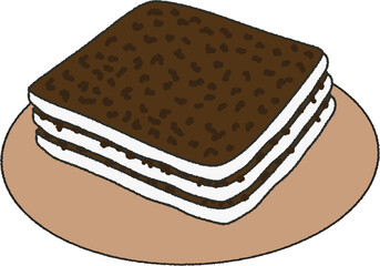 특별한 날 먹는 한국 시루떡 일러스트