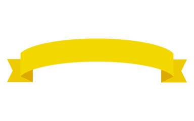 Premium curved yellow ribbon banner – Elegant banner template designed for versatile marketing needs.