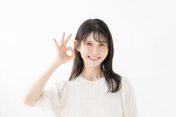 女性　笑顔