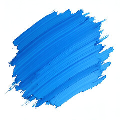 Fototapeta premium A bold blue poster color paint line, smooth and vibrant.