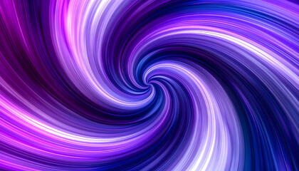 Mesmerizing abstract background with futuristic purple and blue glowing swirl. dynamic spiral vortex of vibrant light and color creates hypnotic sense of motion and energy