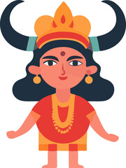 Vector isolated illustration of a holiday dussehra.