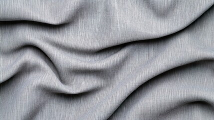 Gray linen fabric background with texture. Delicate light gray canvas texture with a barely noticeable weave pattern.