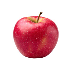 Fresh red apple on transparent background