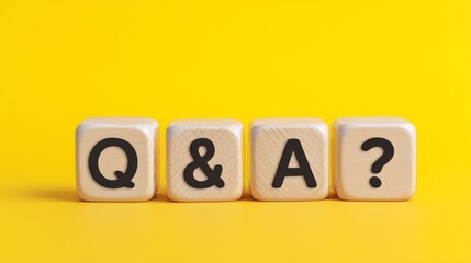 Question and answer concept, Wooden cubes with the word Q&A, with question mark icon, Question and Answer, Information, Communication, and Brainstorming Concepts.