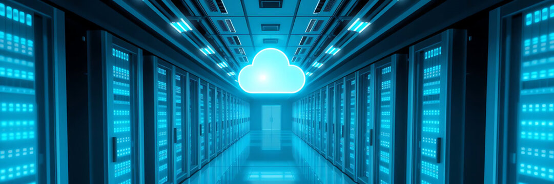 Cloud computing technology, online data storage, virtual server infrastructure, digital network and internet solutions
