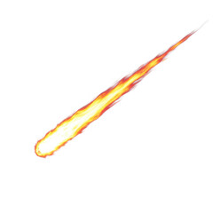 Ultra-realistic, intensely glowing meteor trail in white-hot to red hues, sharply defined against an immaculate, shadowless white studio plain, pristine scientific precision of nature