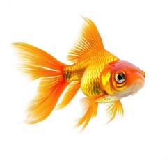 Goldfish swimming, vibrant orange-gold scales