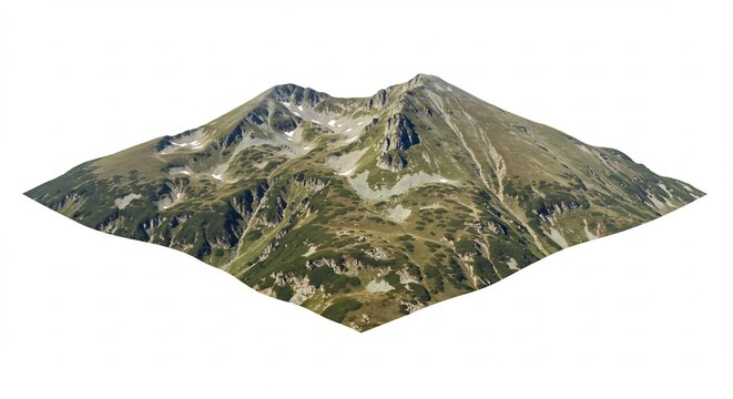 Vue a�rienne montagne majestueuse lumi�re naturelle intense. AI Generated