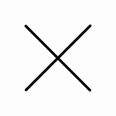 close delete cancel cross icon vector sign
