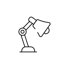 Desk Lamp icon design with white background stock illustration