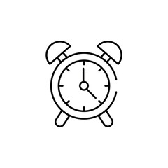Alarm Clock icon design with white background stock illustration