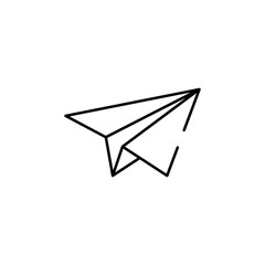 Paper Plan icon design with white background stock illustration