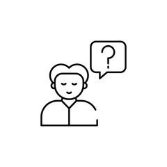 Asking icon design with white background stock illustration