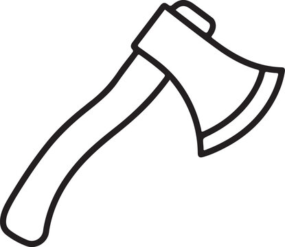 black axe outline clip art preview